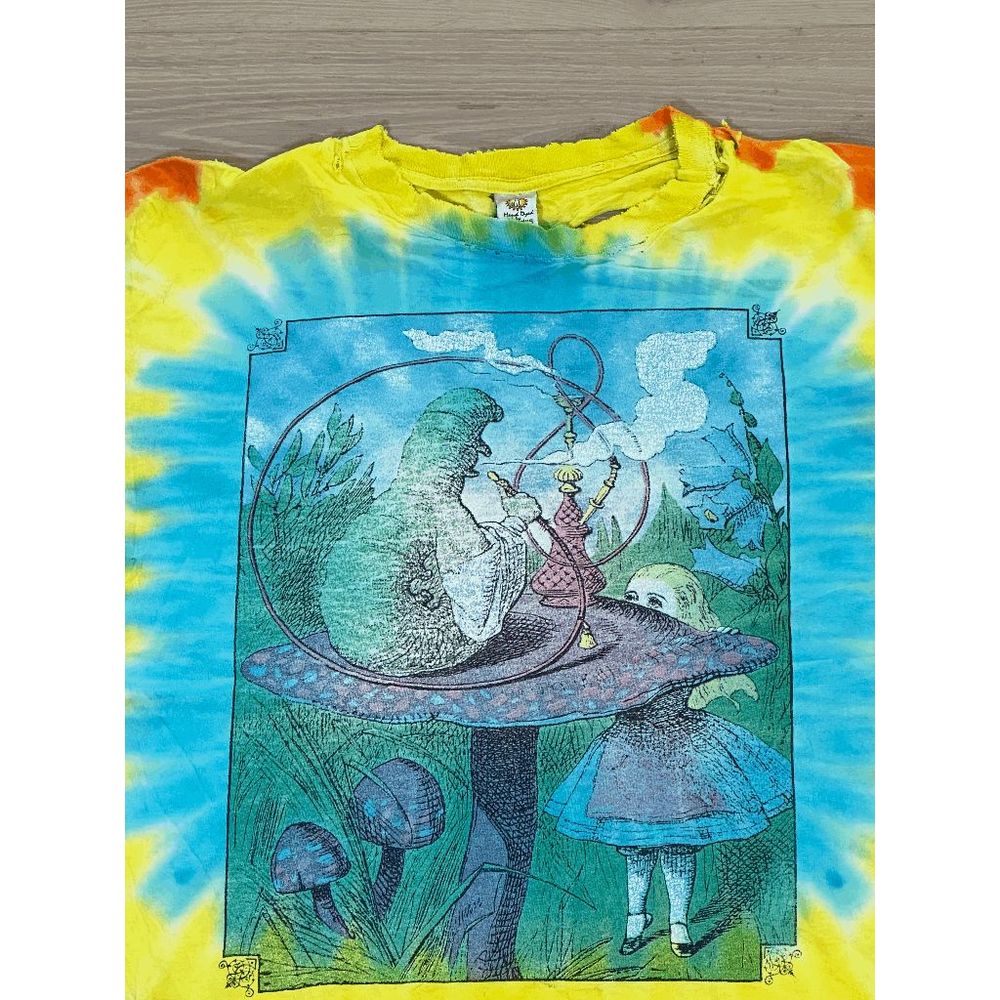 Vintage Alison Wonderland T-shirt Rare Double sided Distressed Hand Dyed by Sund